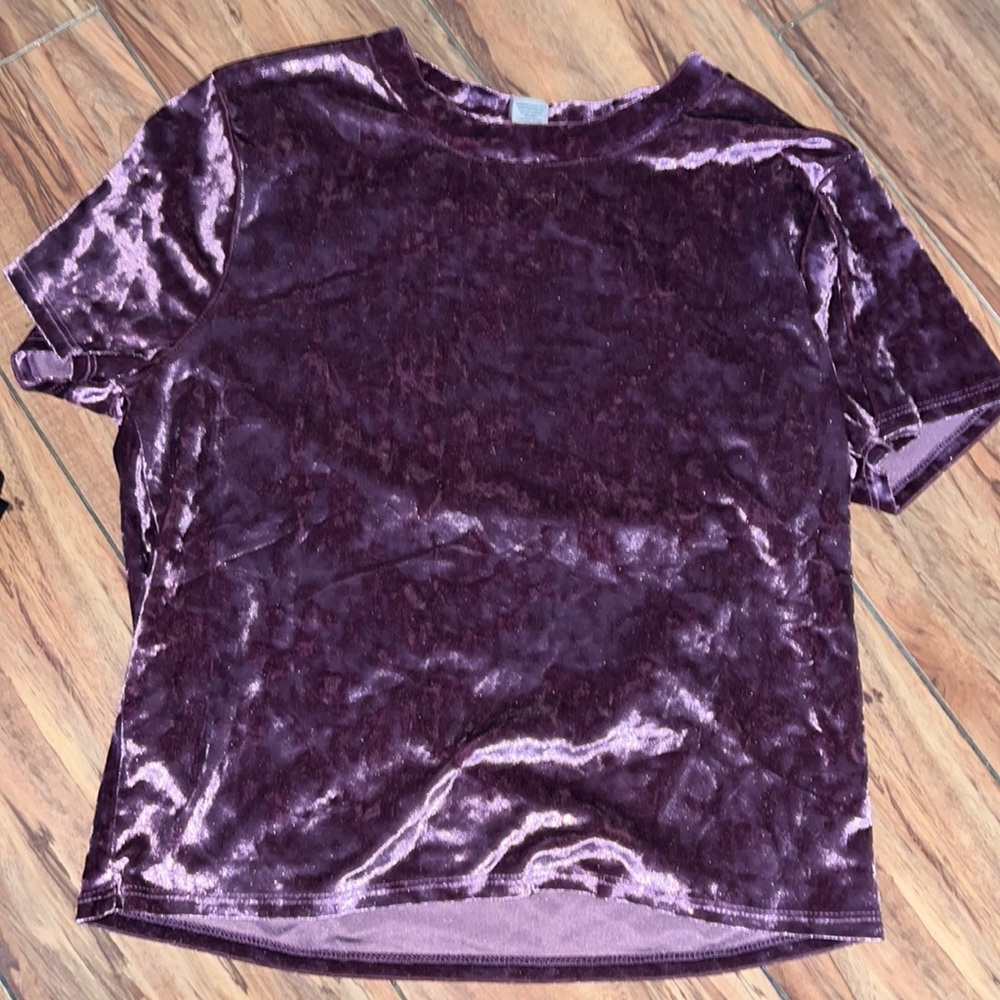 Purple velvet tee